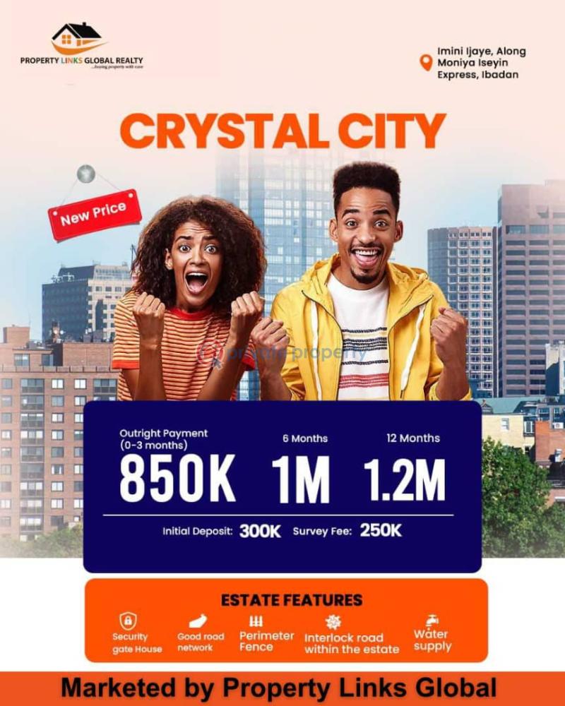 Residential Land For Sale Crystal City Estate Imini Ijaiye Along Moniya/iseyin Expressway Close To University Of Ibadan Ibadan Oyo - 2