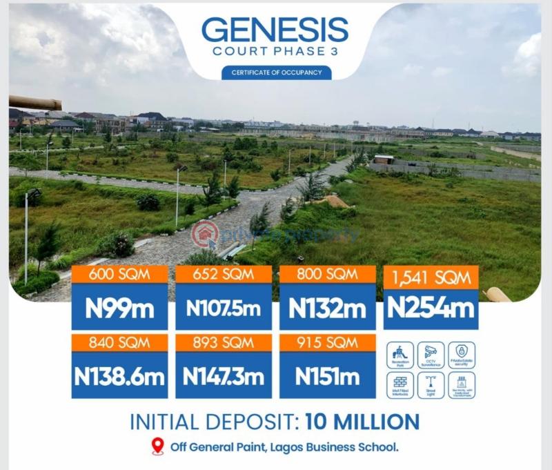 Residential Land For Sale Atlantic Layout By General Paint The Genesis Court Abraham Adesanya Ajah Lagos - 1