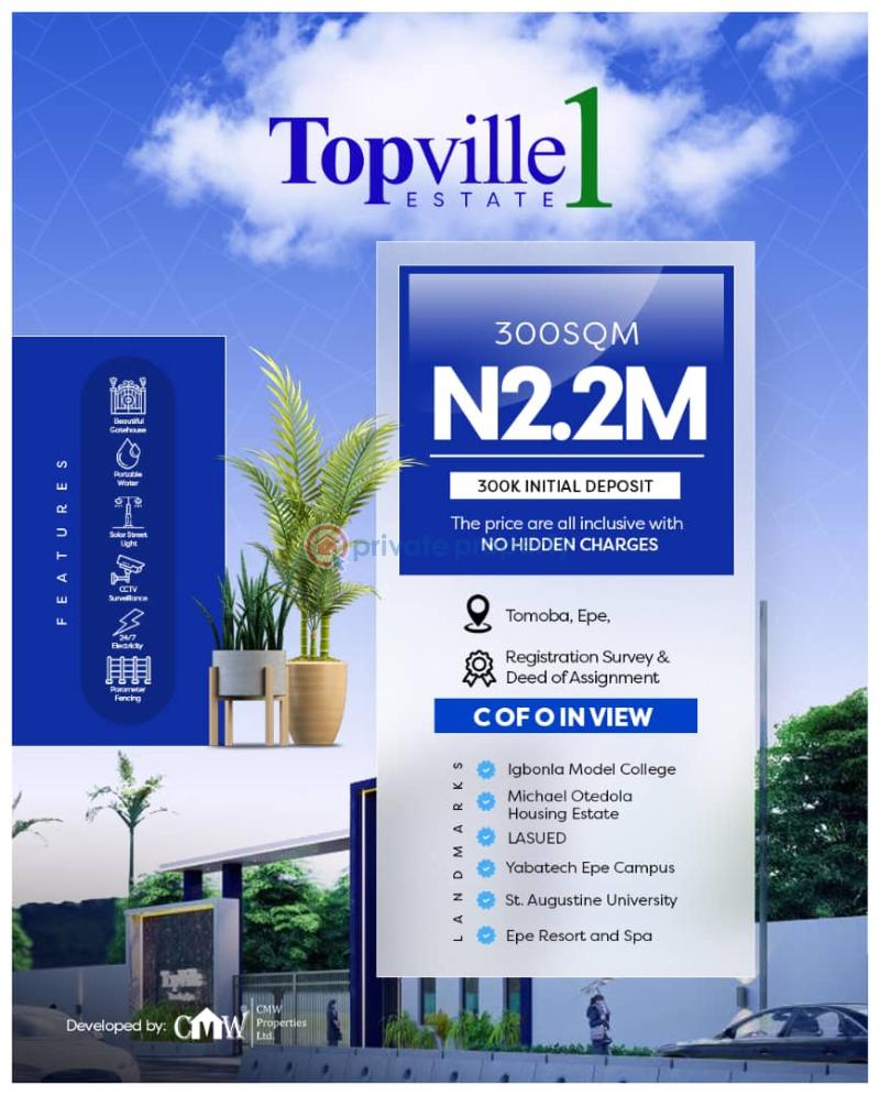 Residential Land For Sale Topville Estate Phase 1 Tomoba Close To Yaba Tech Epe Lagos - 4