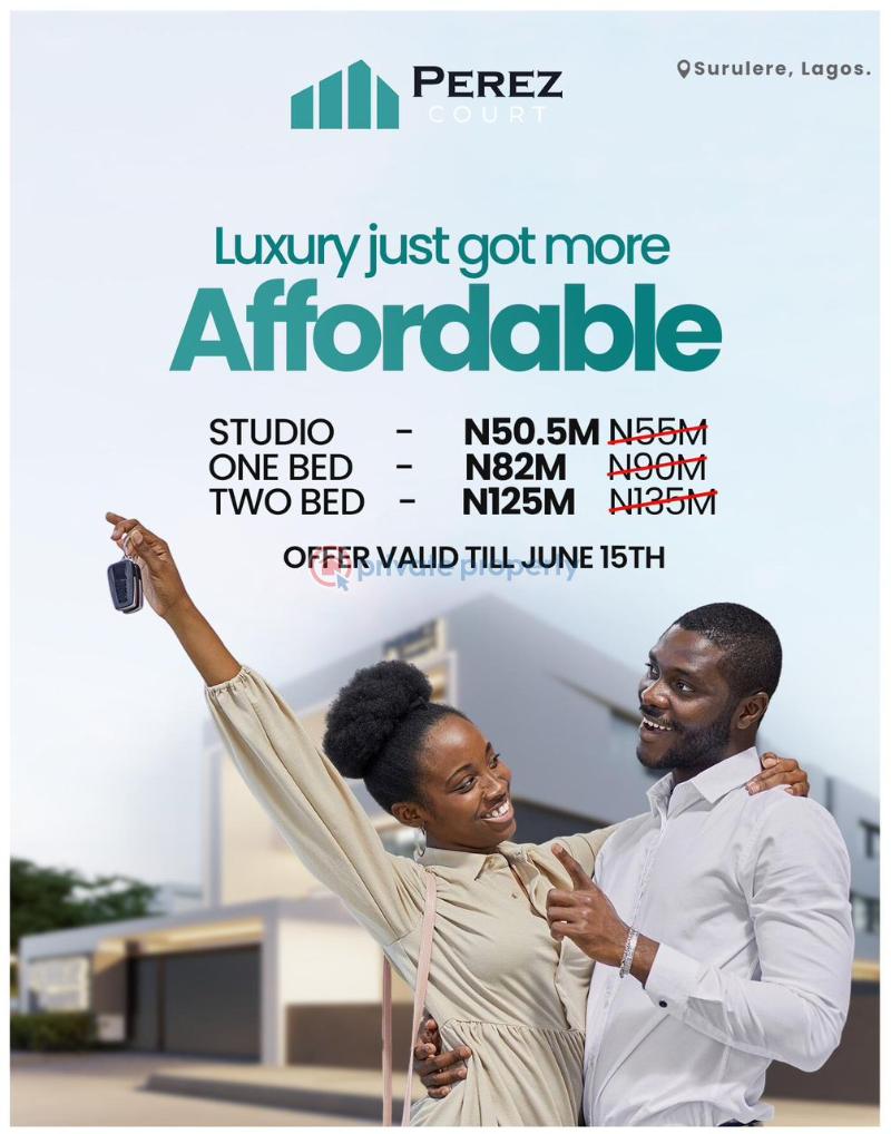 2 bedroom Block Of Flats For Sale Perez Court Surulere Lagos - 2
