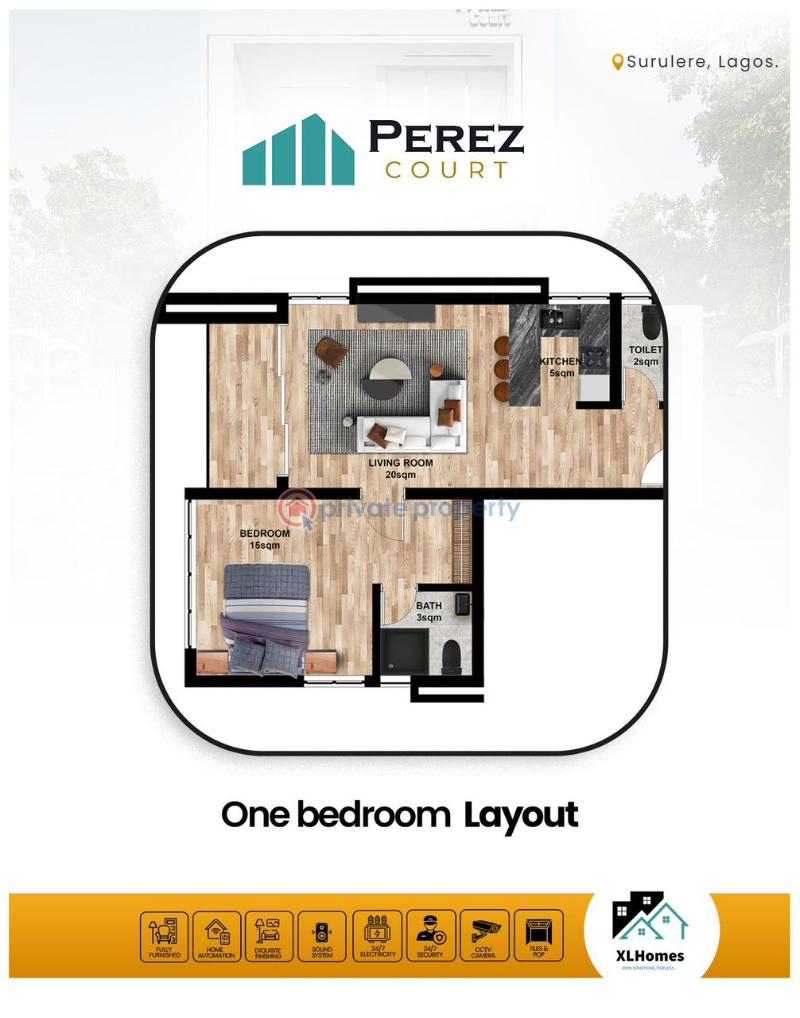 2 bedroom Block Of Flats For Sale Perez Court Surulere Lagos - 3