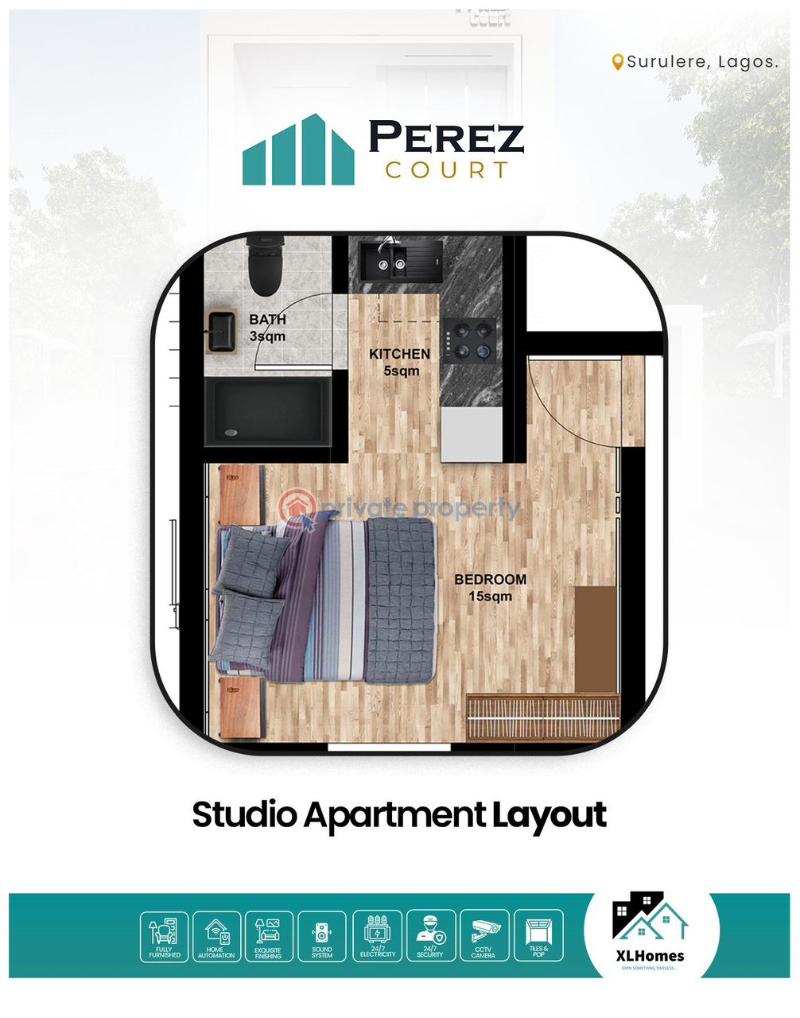 2 bedroom Block Of Flats For Sale Perez Court Surulere Lagos - 4