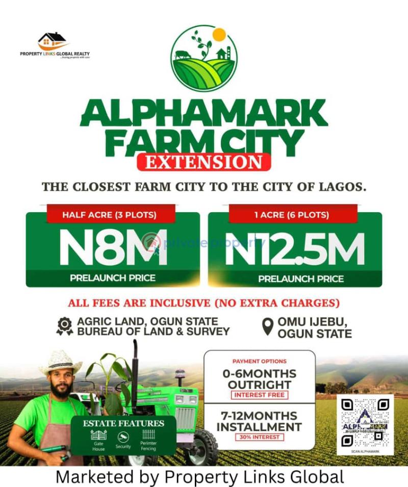 Residential Land For Sale Alphamark Farm City Is Located In Omu, Odogbolu Odogbolu Ogun - 0