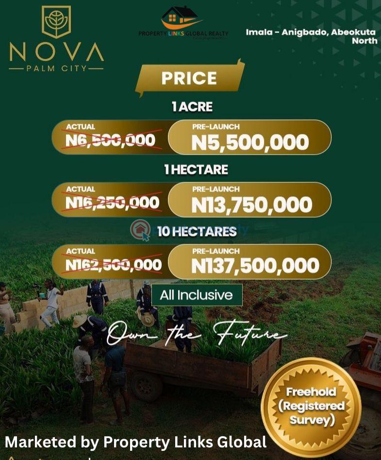 Commercial Land For Sale Nova Palm City Estate Located At Abeokuta North Abeokuta Ogun