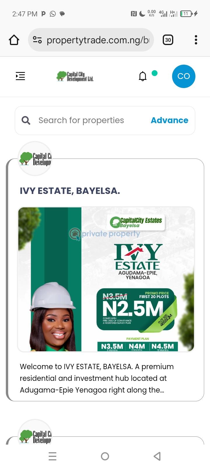 Residential Land For Sale Yenegoa Bayelsa