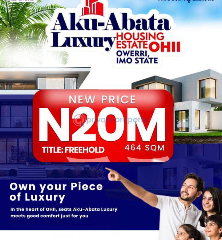 Residential Land For Sale Fmc Owerri, Business Hub/industrial Business Area, Control Junction Owerri Imo