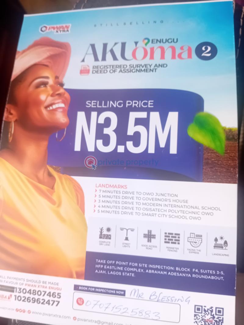 Residential Land For Sale Owo, Enugu Nkanu East Enugu