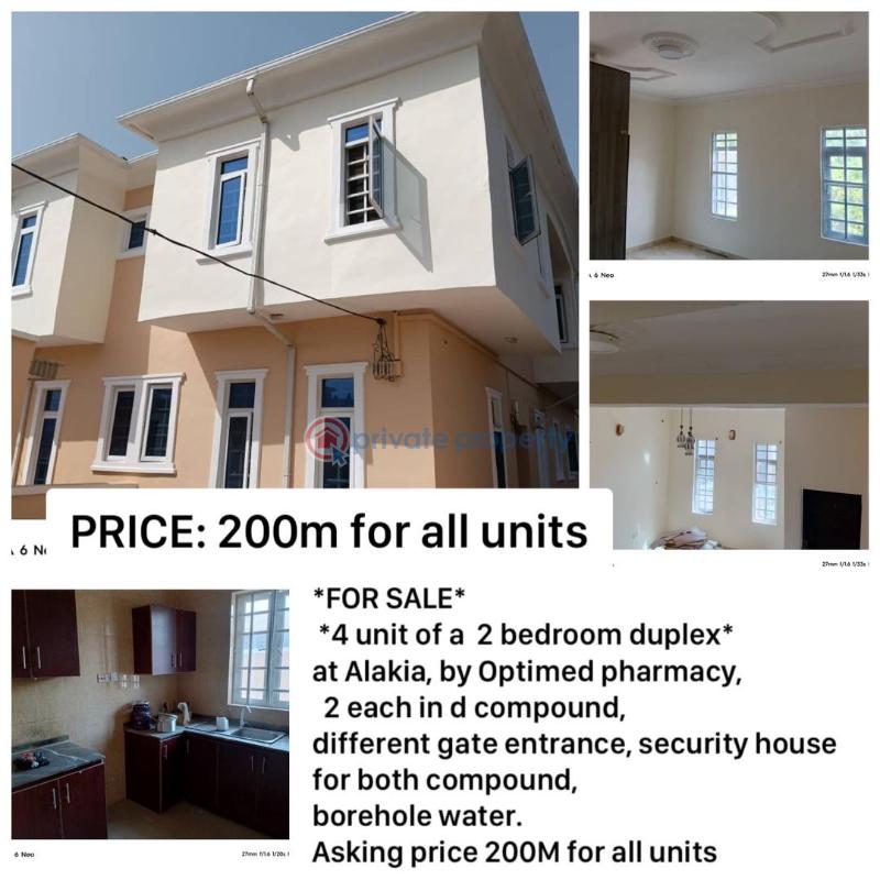 Duplex For Sale Alakia, By Optimed Pharmacy Alakia Ibadan Oyo