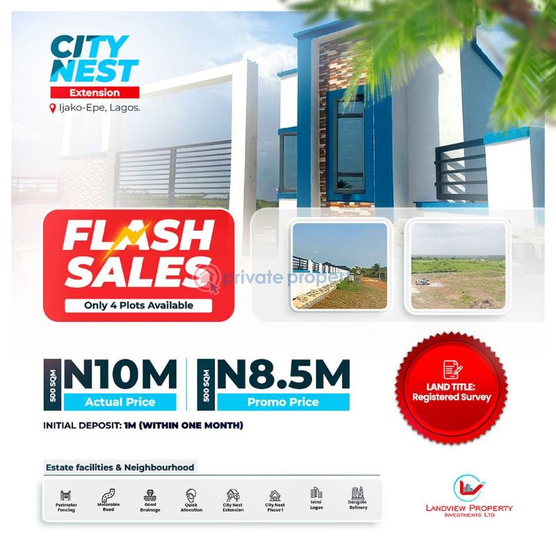 Land For Sale City Nest Estate Extension On Flash Sales Now For #8.5m... Save #1.5million ..book Inspection With Victoria. Epe Lagos - 4