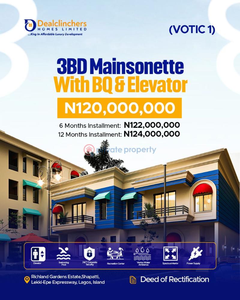 3 bedroom Block Of Flats For Sale Votic 1, Inside Richmond Estate, Shapatti, Alatise Ibeju-Lekki Lagos - 5