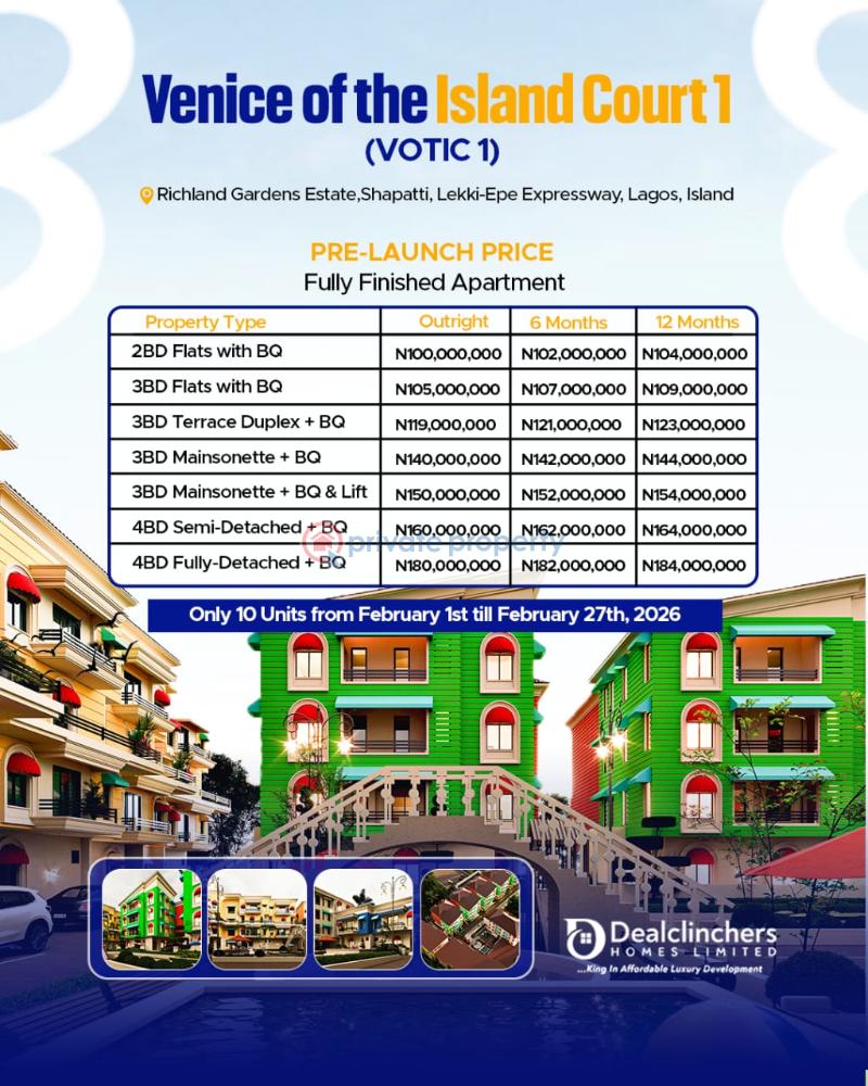 3 bedroom Block Of Flats For Sale Votic 1, Inside Richmond Estate, Shapatti, Alatise Ibeju-Lekki Lagos - 7
