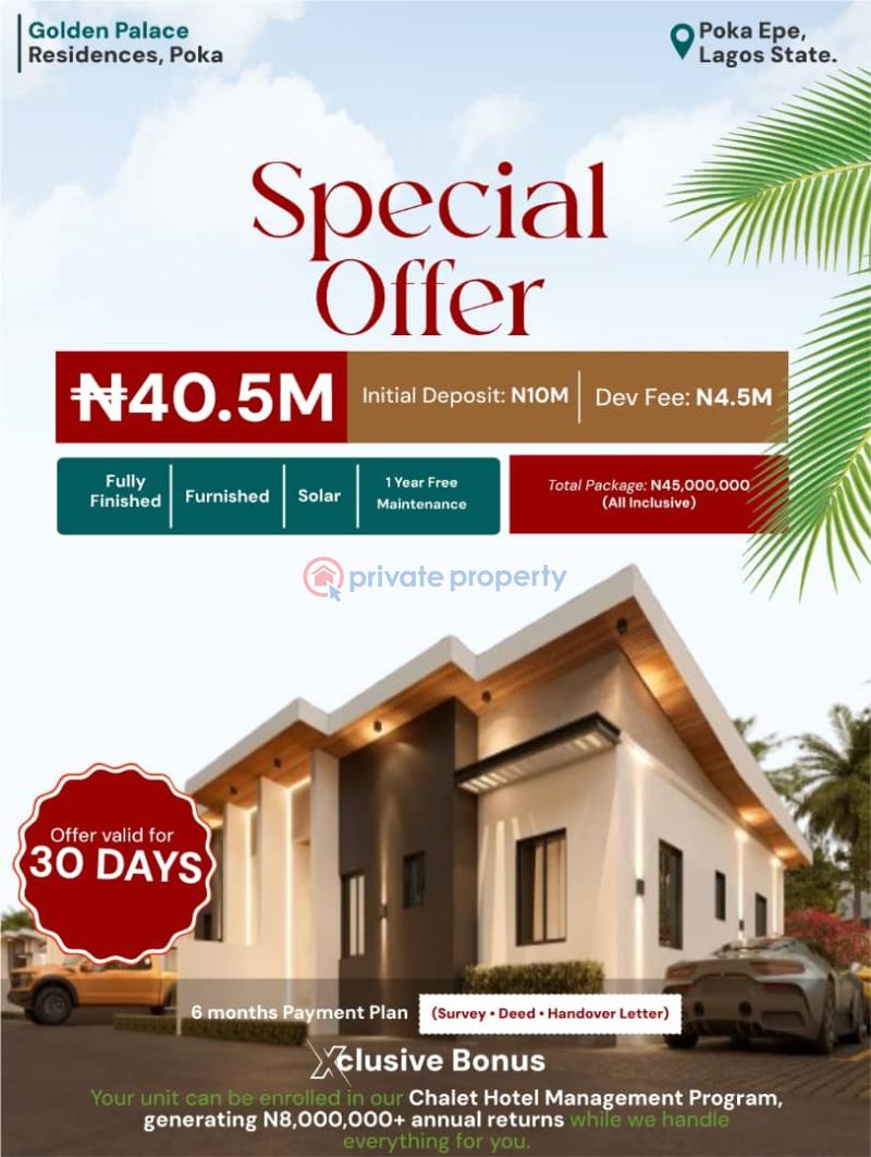 2 bedroom Bungalow For Sale Golden Palace Residences, Poka Epe Lagos - 2