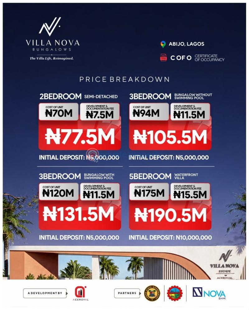 3 bedroom Detached Duplex For Sale Villa Nova Estate, Abijo Ajah Lagos