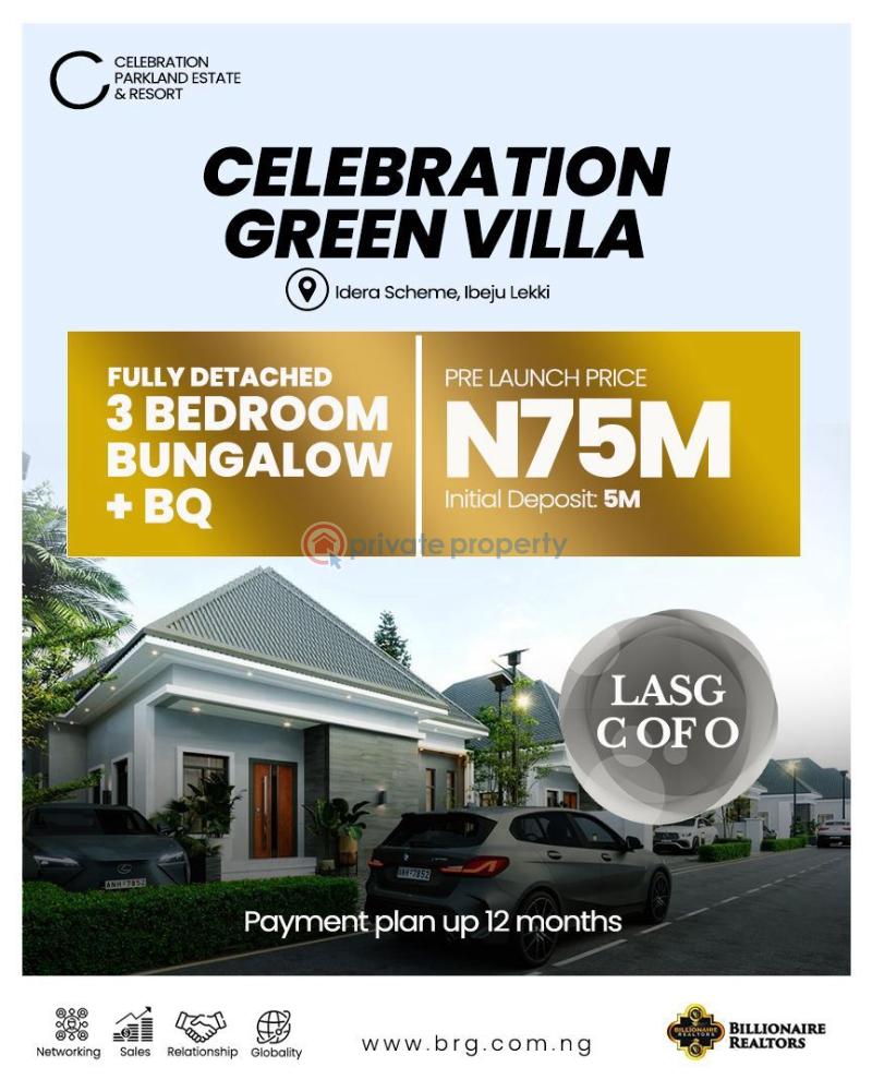 3 bedroom Detached Duplex For Sale Cellebration Green Villa, Inside Cellebration Parkland Estate & Resort, Idera Scheme, Eleko Ibeju-Lekki Lagos - 12