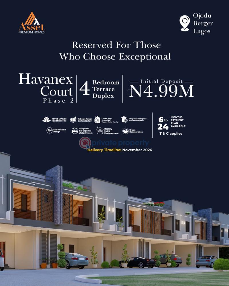 4 bedroom Terraced Duplex For Sale Havanex Court, Ojodu Abiodun Berger Ojodu Lagos - 0