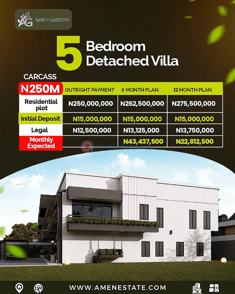 5 bedroom Detached Duplex For Sale Amen Estate Phase 2, Off Lagos Calabar Coastal Road Eleko Ibeju-Lekki Lagos - 2