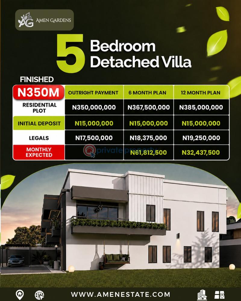 5 bedroom Detached Duplex For Sale Amen Estate Phase 2, Off Lagos Calabar Coastal Road Eleko Ibeju-Lekki Lagos - 3