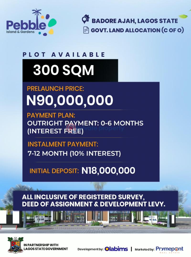 Residential Land For Sale Pebble Island And Gardens Estate Badore Ajah Lagos - 8