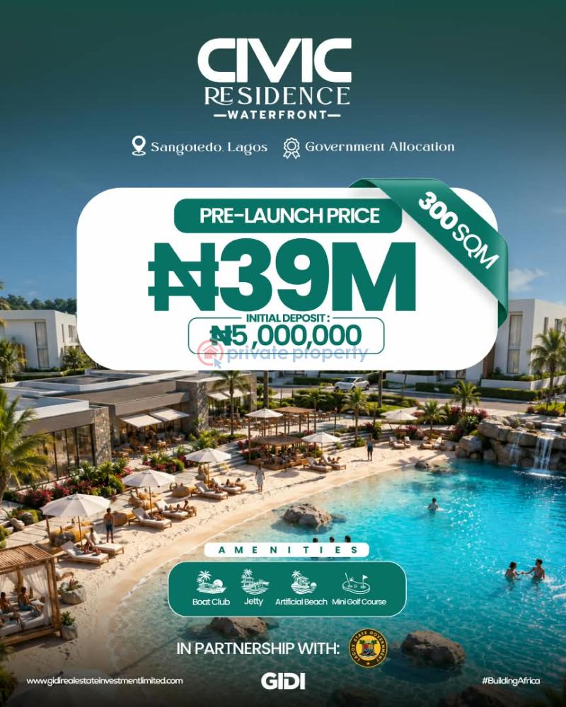 Mixed use Land For Sale Civic Residence Waterfront, Sangotedo Ajah Lagos - 9