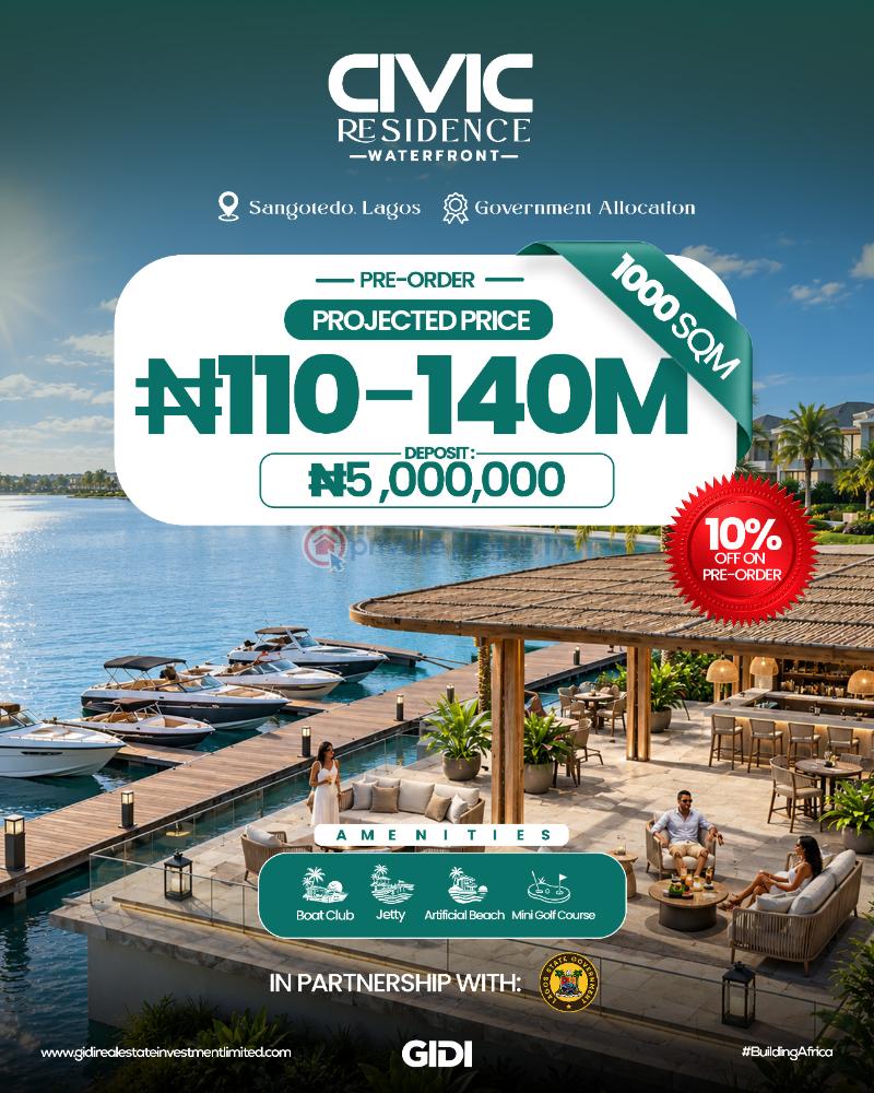 Mixed use Land For Sale Civic Residence Waterfront, Sangotedo Ajah Lagos - 3