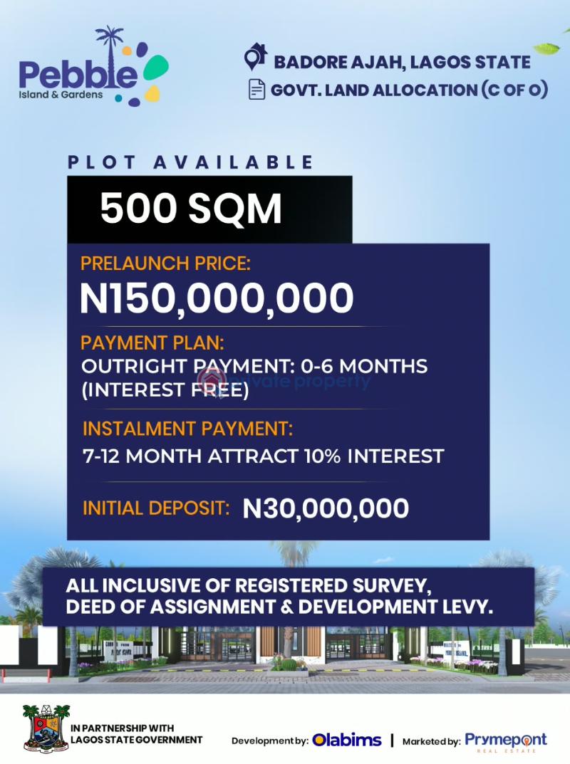 Residential Land For Sale Pebble Island And Gardens Estate Badore Ajah Lagos - 3