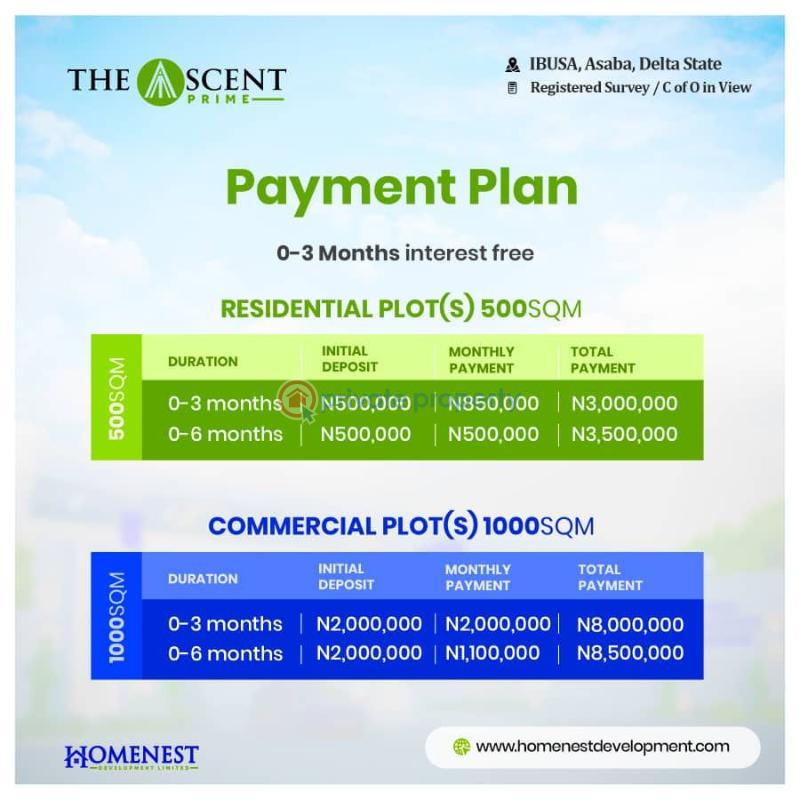 Mixed use Land For Sale The Ascent Prime Estate, Ibusa , Asaba Delta - 1