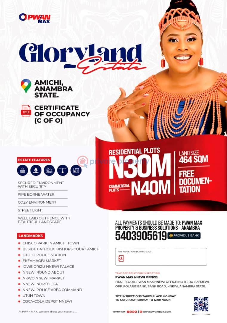 Land For Sale Gloryland Estate, Amichi, Anambra State.* Nnewi South Anambra