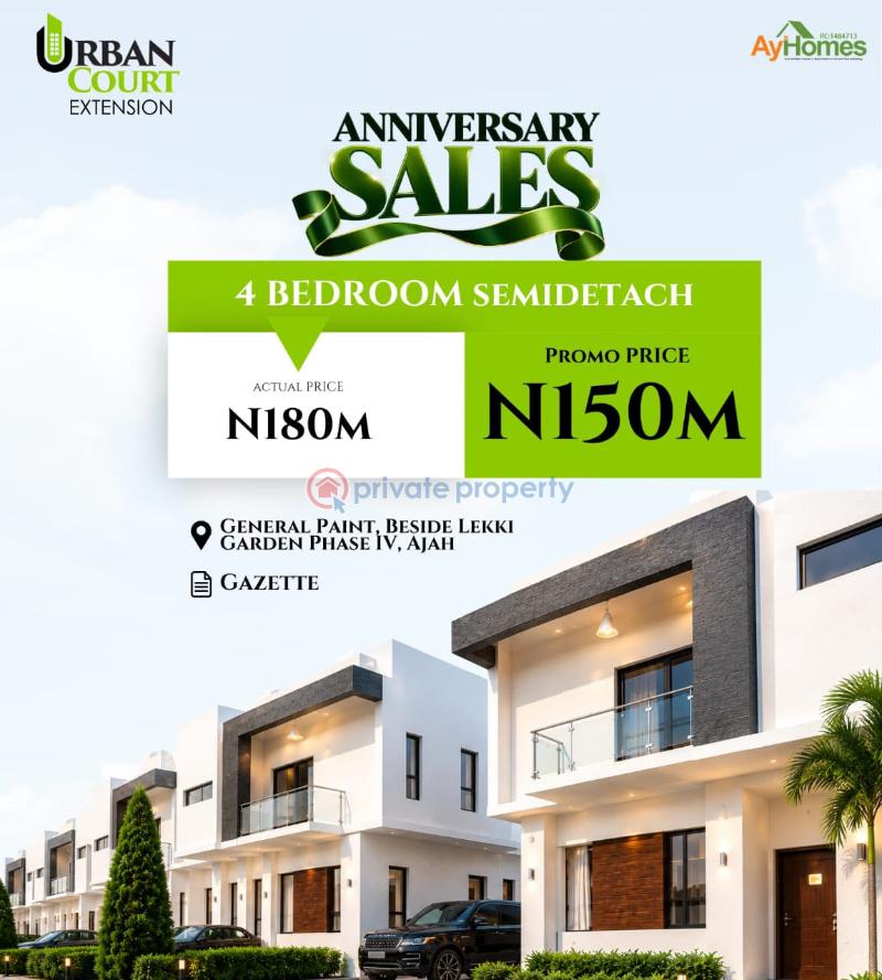 4 bedroom Semi detached Duplex For Sale Lekki Garden Phase Iv, Ajah. Lekki Gardens Estate Ajah Lagos - 0