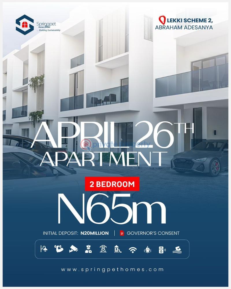2 bedroom Block Of Flats For Sale April 26th Apartment At Lekki Scheme 2, Lagos State Abraham Adesanya Ajah Lagos - 0