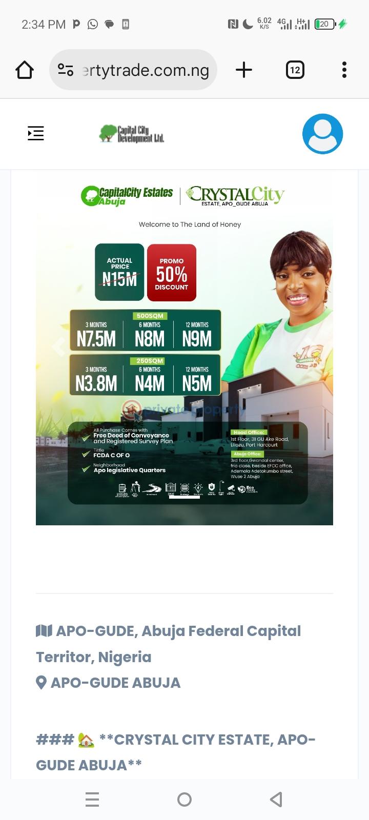 Residential Land For Sale Apo Abuja Phase 2  - 0