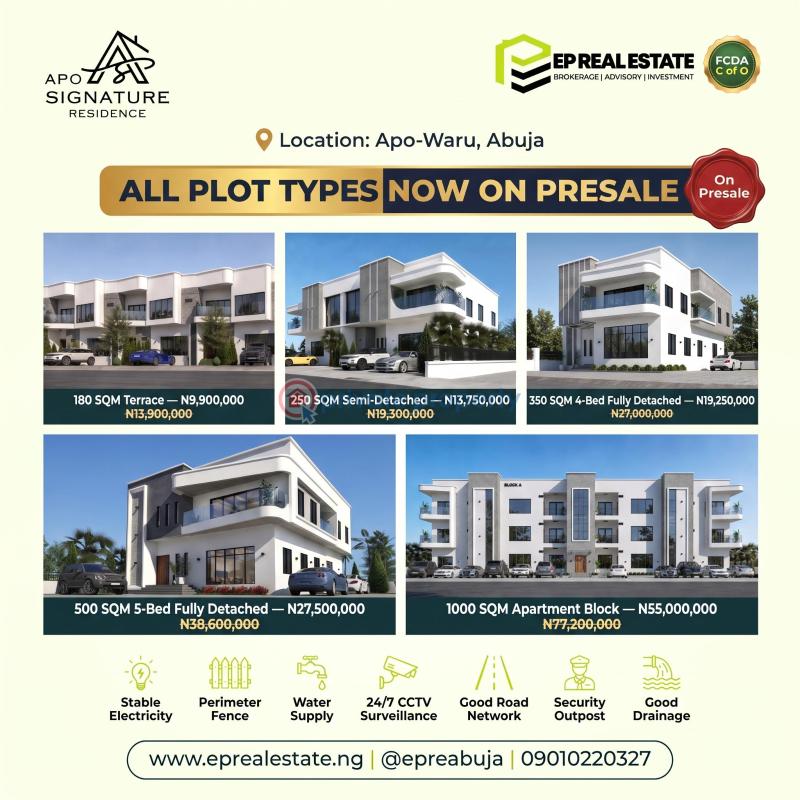 Residential Land For Sale Apo Waru Apo Abuja Phase 2 