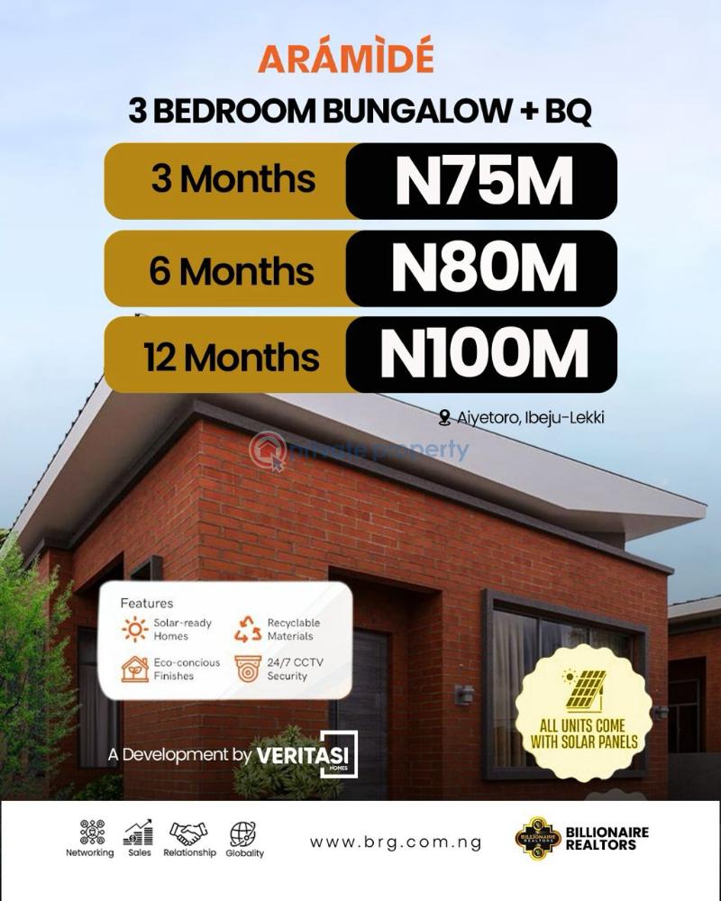3 bedroom Detached Bungalow For Sale Ibeju-Lekki Lagos - 1