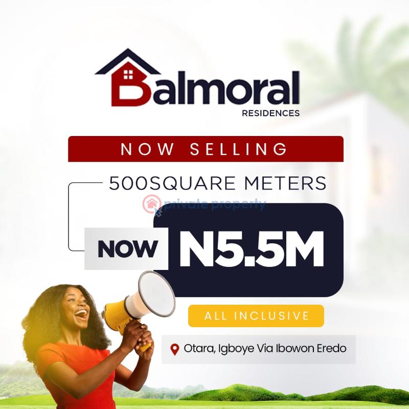 For sale Residential Land Balmoral Residence Estate Epe Lagos (PID