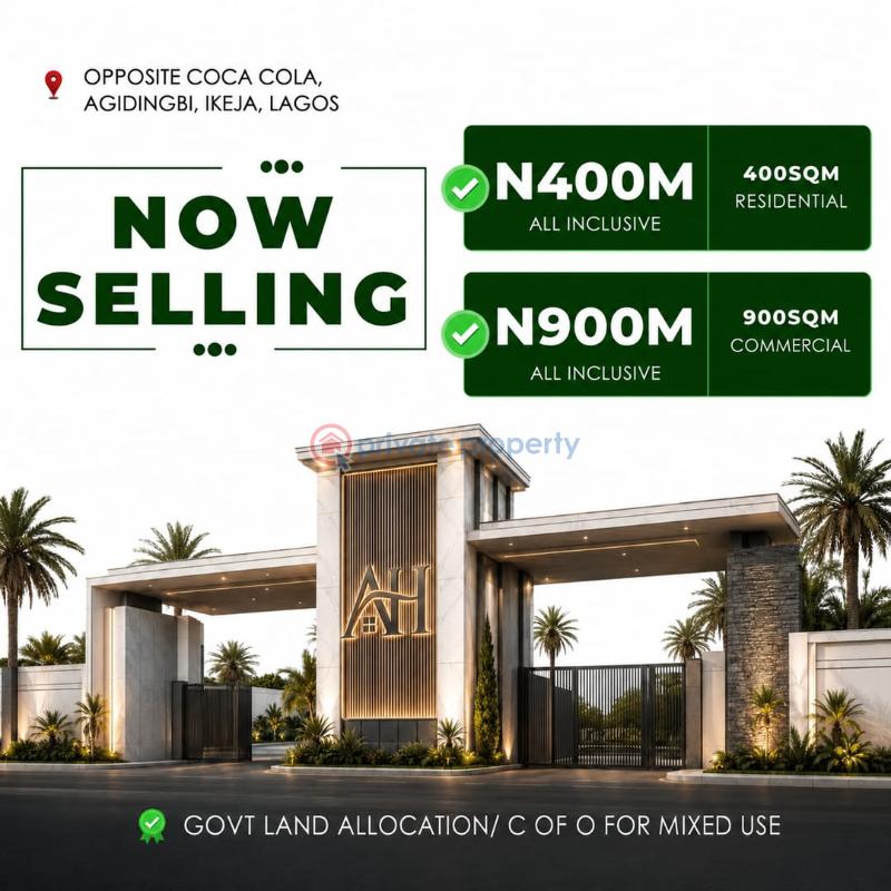 1 bedroom Mixed use Land For Sale . Agidingbi Ikeja Lagos
