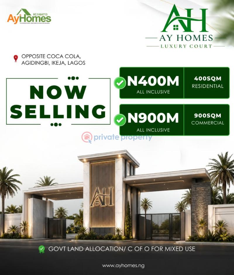 Mixed use Land For Sale Coca Cola, Ikeja City Mall, Westgate Lifecare Mall Agidingbi Ikeja Lagos