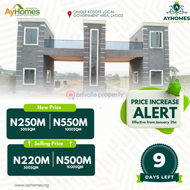 Residential Land For Sale Kosofe/Ikosi Lagos - 0