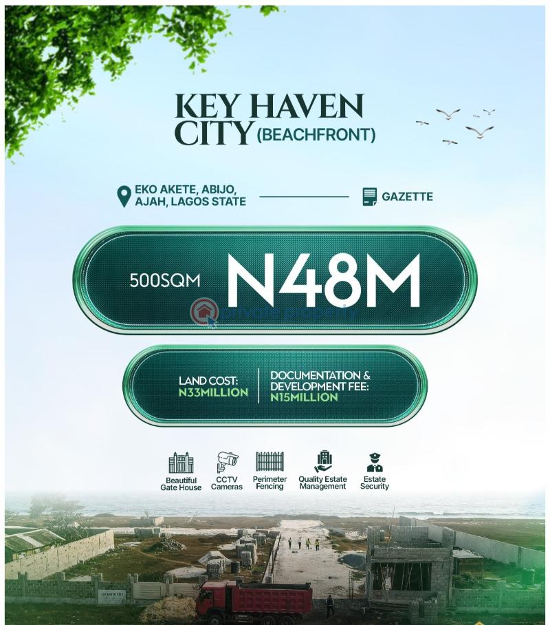 Mixed use Land For Sale Key Haven Beachfront City Eko Akete Abijo Lagos Abijo Ajah Lagos - 1