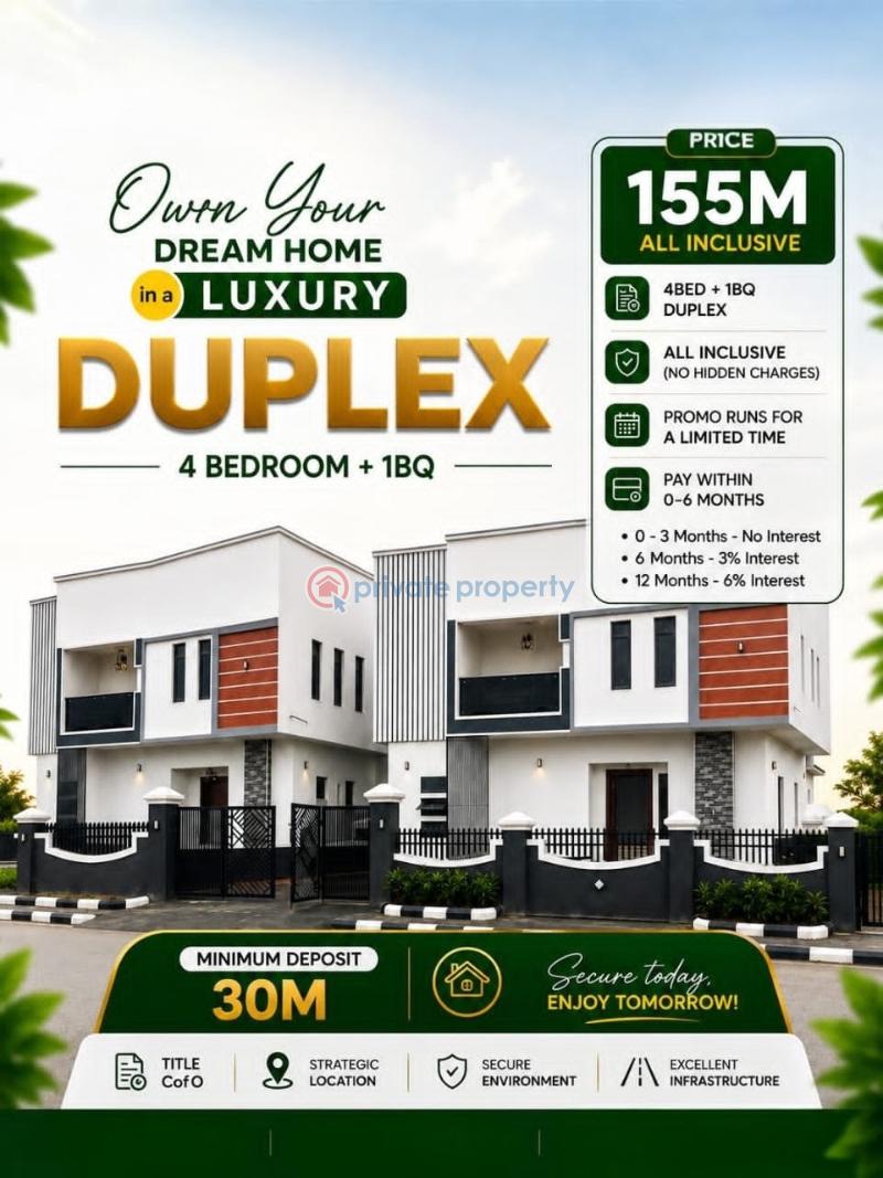 4 bedroom Duplex For Sale Bluestone Garden City Obafemi Owode Ogun - 9