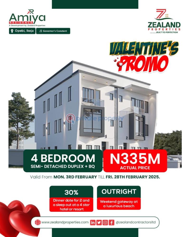 4 bedroom Semi detached Duplex For Sale Amiya Residence Opebi Ikeja Opebi Ikeja Lagos