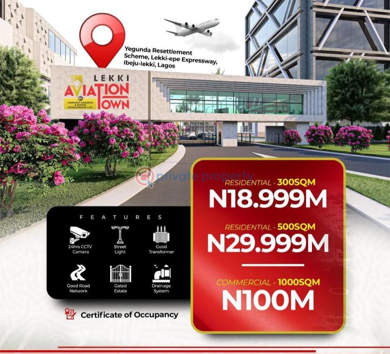 Residential Land For Sale Lekki Aviation Town Estate Along Lekki Expressway Lagos - 0