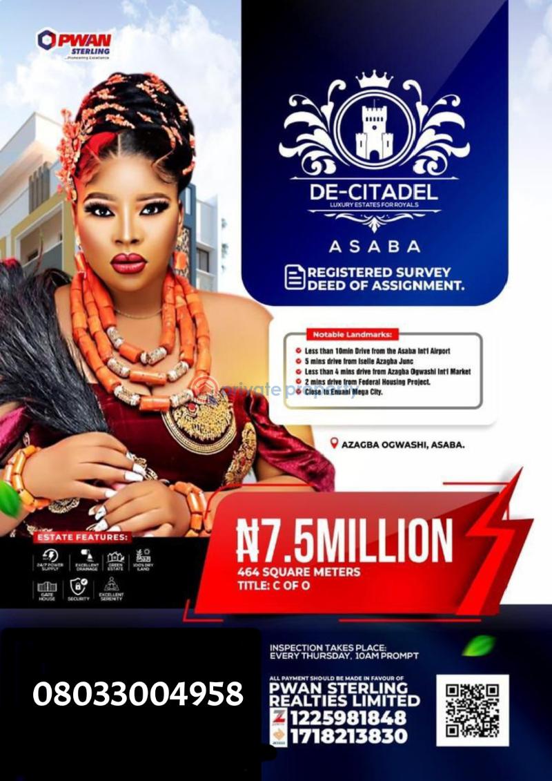 Residential Land For Sale Asagba Ogwashi, Enuani Mega City Asaba Delta