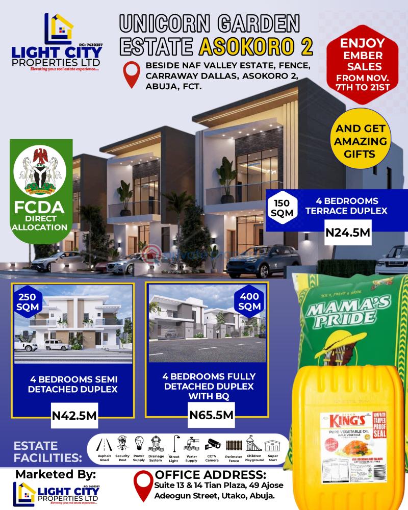 Residential Land For Sale Unicorn Garden Estate Asokoro 2, Beside Naf Valley Estate Fence, Caraway Dallas, Asokoro, Abuja Asokoro Abuja Phase 1  - 1