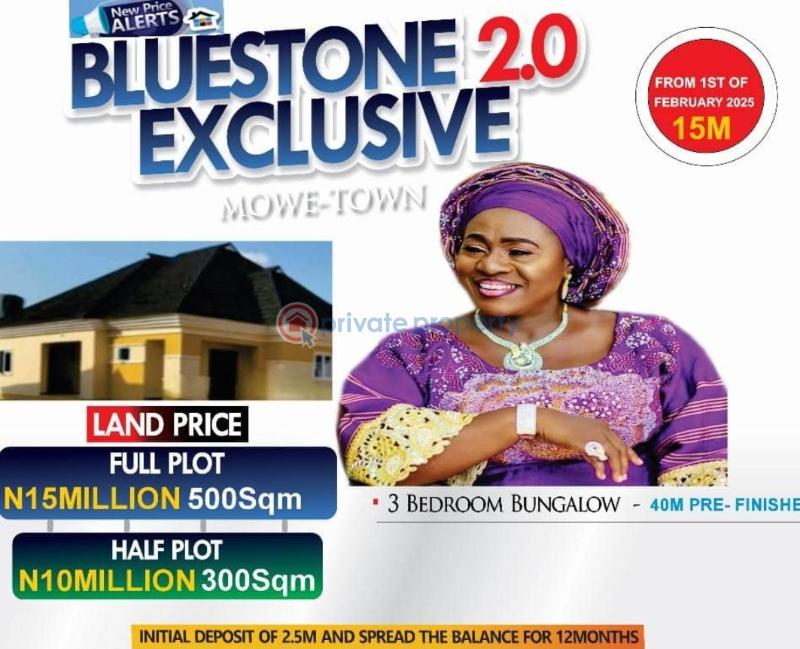 Land For Sale Bluestone Treasure Estate Ofada Ogun area 