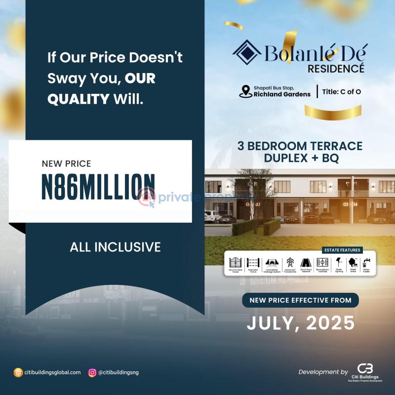 3 bedroom Terraced Duplex For Sale Shapatti, Bogije Ibeju-Lekki Lagos - 0