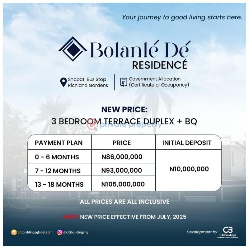 3 bedroom Semi detached Duplex For Sale Shapatti Bogije Ibeju-Lekki Lagos - 3