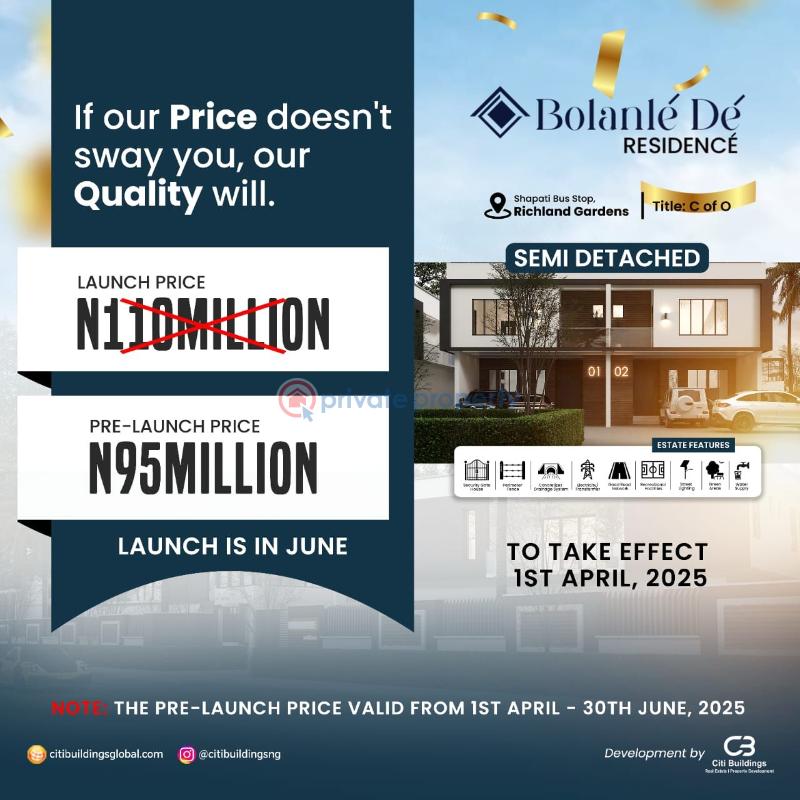 3 bedroom Semi detached Duplex For Sale Bogije Ibeju-Lekki Lagos - 1