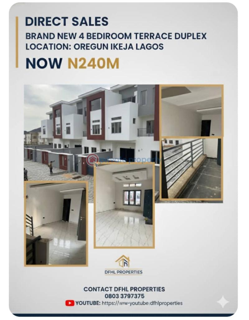 4 bedroom Terrace For Sale By Mrs Filling Station Oregun Ikeja Lagos