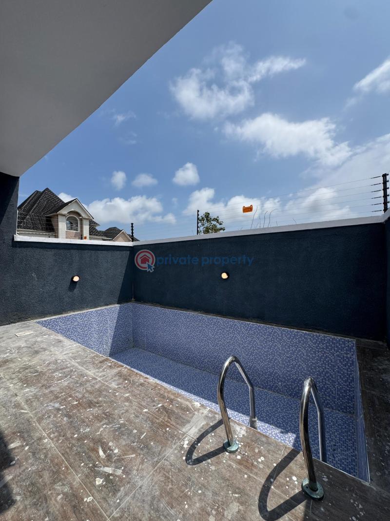 Brand new 5  bedroom semi-detached duplex with a cinema, pool & bq  for sale - 8 5 bedroom Semi detached Duplex For Sale Abraham Adesanya Ajah Lagos - 8