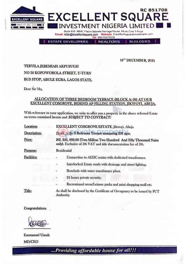 4 bedroom Residential Land For Sale Behind Ap Filling And Opposite Anglican Sec. School Jikwoyi Abuja Phase 4 