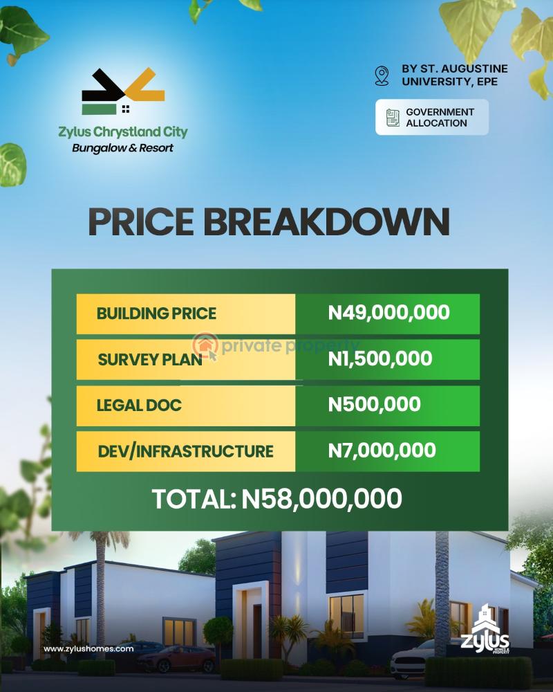 3 bedroom Bungalow For Sale Zylus Chrystland City Bungalow And Resort By St Augustine University Epe Epe Lagos - 2